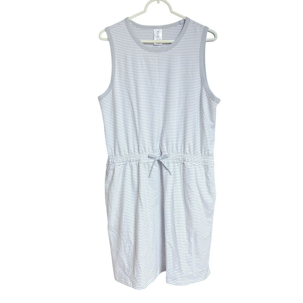 Member’s Mark Gray Striped Tank Dress Size Large NWOT 7 0476 - Picture 2 of 11